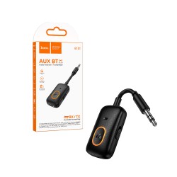 Hoco E151 Graceful Aux Receptor e Transmissor de Áudio Bluetooth Preto
